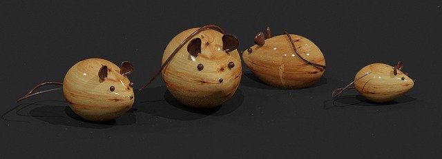 Free download Mouse Wood 3D Art -  free illustration to be edited with GIMP free online image editor