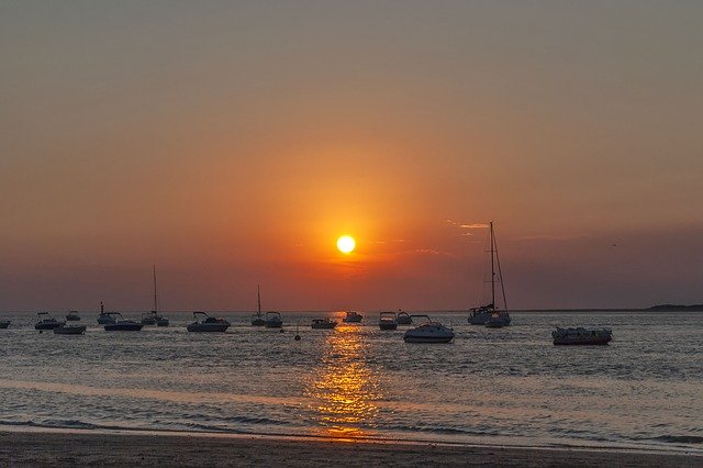 Free download Mouth Guadalquivir Sunset -  free photo or picture to be edited with GIMP online image editor