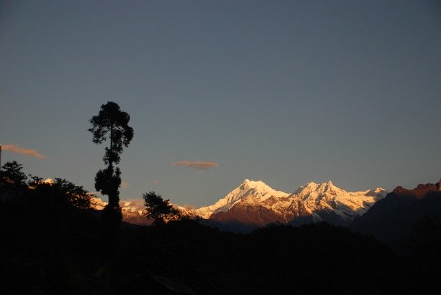 Free download Mt Kanchenjunga View From Lingthem -  free photo or picture to be edited with GIMP online image editor