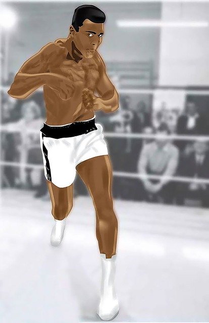 Bezpłatne pobieranie Muhammad Ali Poster Illustrator - bezpłatna ilustracja do edycji za pomocą bezpłatnego internetowego edytora obrazów GIMP