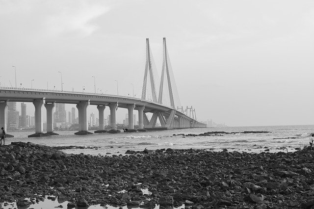 Free download Mumbai Bridge Suspension -  free photo or picture to be edited with GIMP online image editor