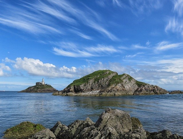 Free download Mumbles Islands Lighthouse -  free photo or picture to be edited with GIMP online image editor