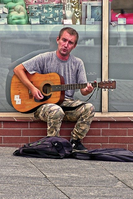 Free download Musician Street Music Guitar -  free photo or picture to be edited with GIMP online image editor