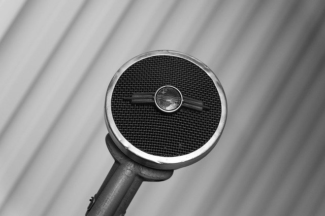 Free download Music Sound Microphone Black And -  free photo or picture to be edited with GIMP online image editor