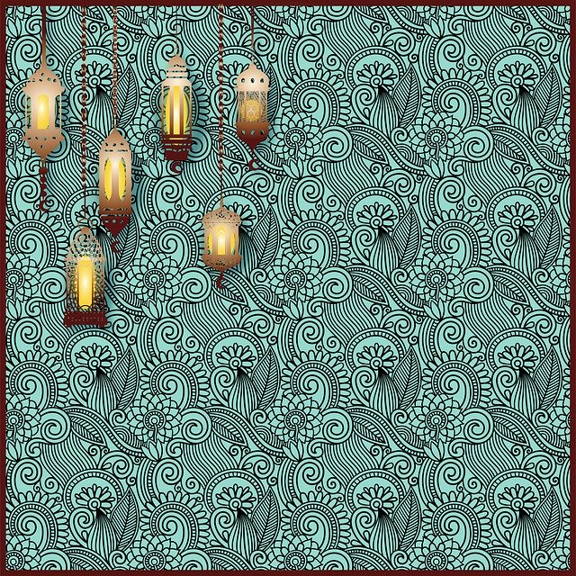 Free download Muslim Background Lanterns Ramadan -  free illustration to be edited with GIMP free online image editor