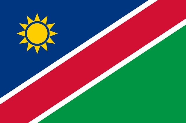 Free download Namibia Africa Flag -  free illustration to be edited with GIMP free online image editor