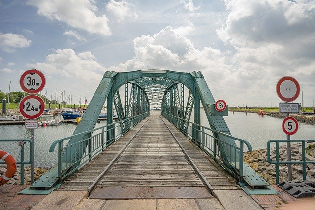 Free download Nassau Bridge Wilhelmshaven Steel -  free photo or picture to be edited with GIMP online image editor