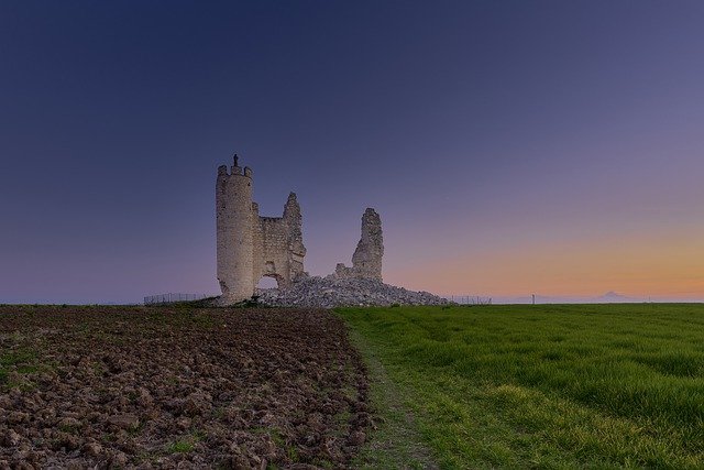 Free download nature castle ruins sunset free picture to be edited with GIMP free online image editor