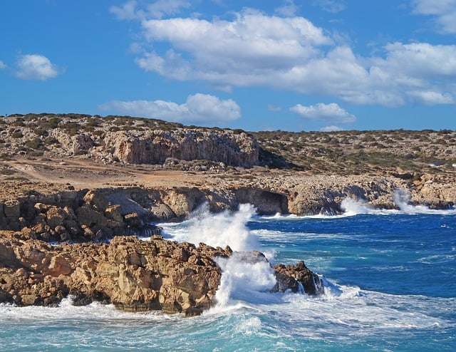 Free download nature coast sea waves cavo greko free picture to be edited with GIMP free online image editor