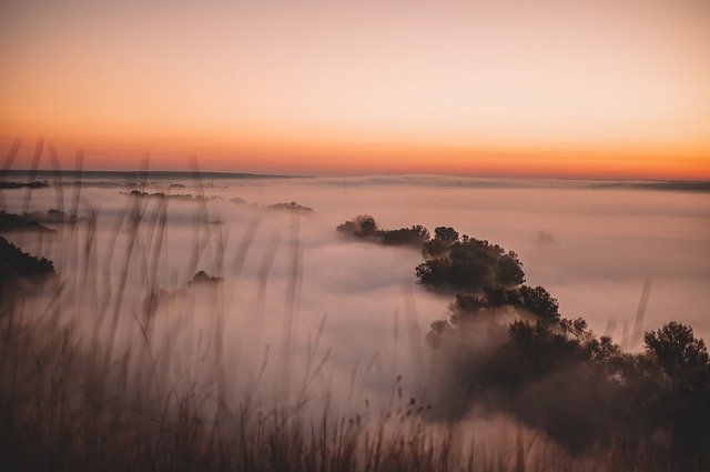 Free download nature fog sunset outdoors travel free picture to be edited with GIMP free online image editor