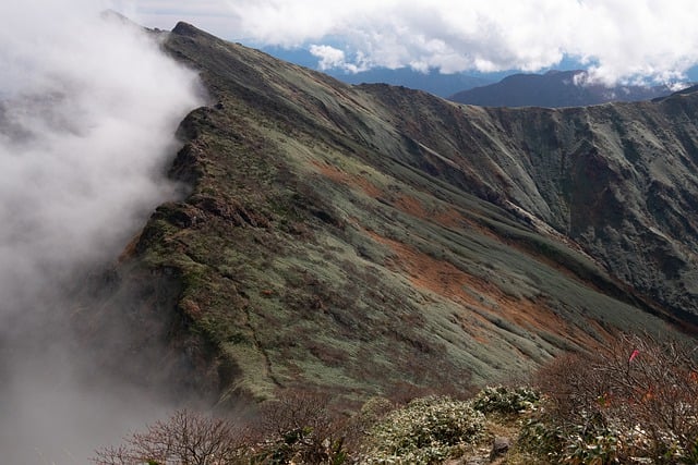 Free download nature mountain peak fog landscape free picture to be edited with GIMP free online image editor