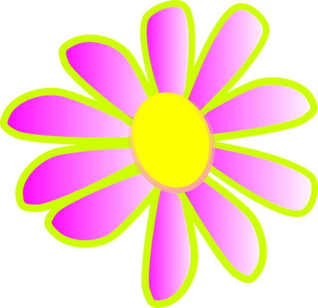 Free download Neon Pink Flower - Free vector graphic on Pixabay free illustration to be edited with GIMP free online image editor