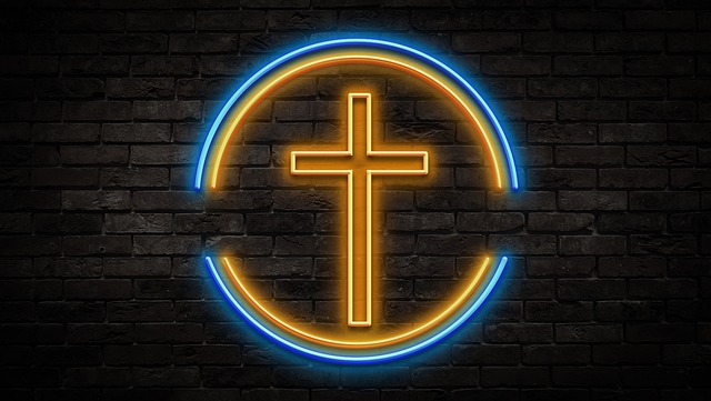 Free download Neon Sign Jesus free illustration to be edited with GIMP online image editor