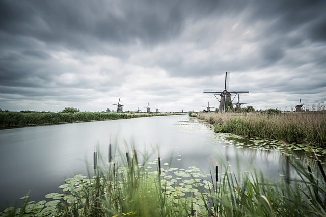 Free download netherlands river windmills free picture to be edited with GIMP free online image editor