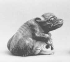 Free download Netsuke of Boar with a Human Skull free photo or picture to be edited with GIMP online image editor