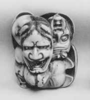 Free download Netsuke of Group of Noh Masks free photo or picture to be edited with GIMP online image editor