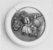 Free download Netsuke of Mother Hare and Son Carrying the Emblem of the Gods of Luck free photo or picture to be edited with GIMP online image editor