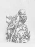 Free download Netsuke of Old Man Sitting on a Rock free photo or picture to be edited with GIMP online image editor