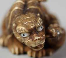 Free download Netsuke of Tiger and Cub free photo or picture to be edited with GIMP online image editor