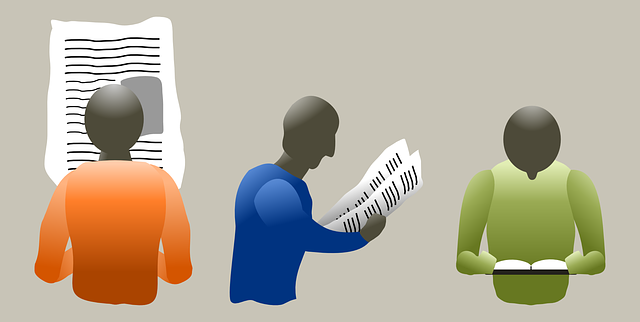 Free download Newspaper People Reading - Free vector graphic on Pixabay free illustration to be edited with GIMP free online image editor