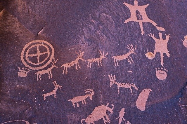 Free download Newspaper Rock Drawings Petroglyph -  free photo or picture to be edited with GIMP online image editor