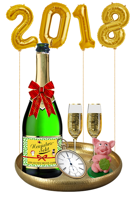 Free download New YearS Day 2018 Eve -  free illustration to be edited with GIMP free online image editor