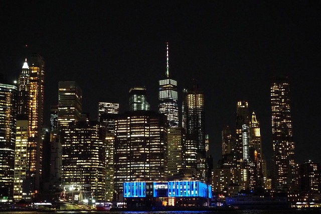 Free download New York City Skyline Night -  free free photo or picture to be edited with GIMP online image editor