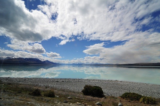 Free download new zealand lake sky landscape free picture to be edited with GIMP free online image editor