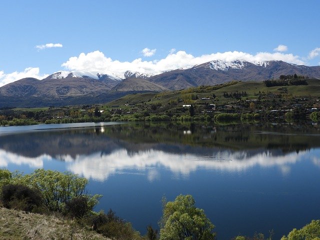 Free download New Zealand Reflection Landscape -  free photo or picture to be edited with GIMP online image editor