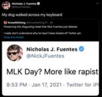 Free download Nick Fuentes Mlk Day Tweet From 8:13 PM, Jan 17, 2021 free photo or picture to be edited with GIMP online image editor