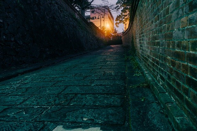 Free download night view alley japan cobblestone free picture to be edited with GIMP free online image editor