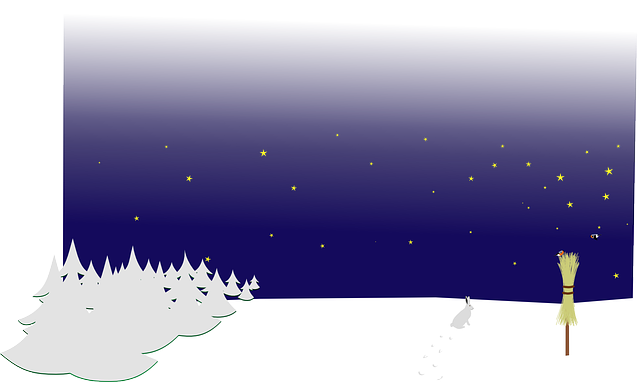 Free download Night Winter Forest - Free vector graphic on Pixabay free illustration to be edited with GIMP free online image editor