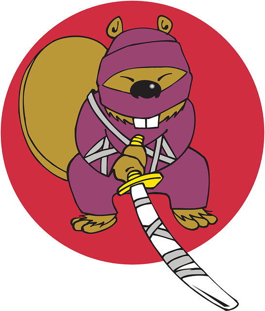 Free download Ninja Beaver Animal - Free vector graphic on Pixabay free illustration to be edited with GIMP free online image editor