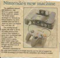 Free download Nintendo 64 Newspaper Article free photo or picture to be edited with GIMP online image editor