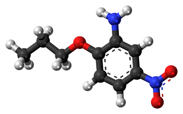 Free download Nitropropoxyaniline Sweet Molecule -  free illustration to be edited with GIMP free online image editor