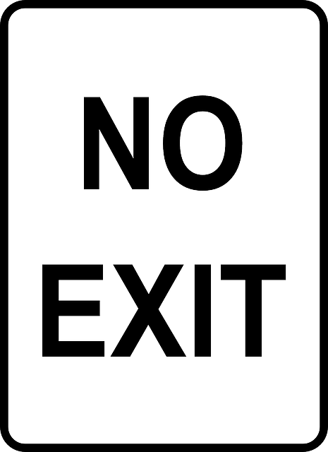 Free download No Exit Sign Symbol - Free vector graphic on Pixabay free illustration to be edited with GIMP free online image editor