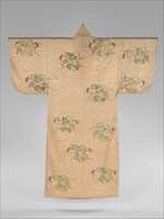 Free download Noh Costume (Nuihaku) with Design of Millet and Nandina Berries on a Background of Pine Branches and Zither Bridges free photo or picture to be edited with GIMP online image editor