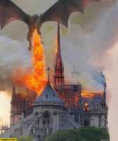 Free download Notre Dame Dragon Attack #2 free photo or picture to be edited with GIMP online image editor