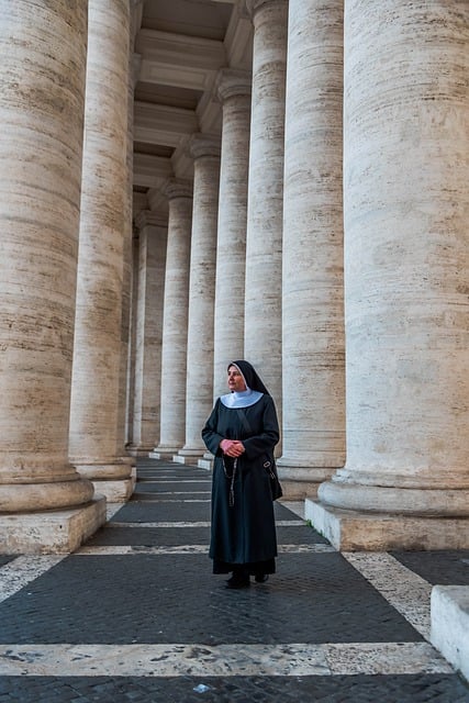 Free download nuns rosary prayer colonnade free picture to be edited with GIMP free online image editor