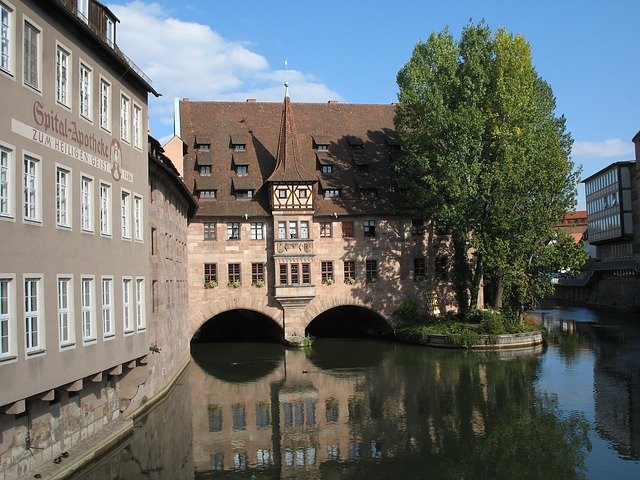 Free download Nuremberg Pegnitz Hangman Bridge -  free photo or picture to be edited with GIMP online image editor