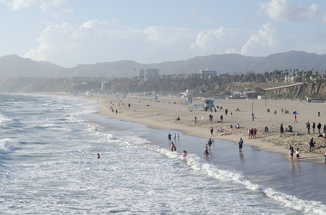 Free download Ocean Santa Monica Beach -  free photo or picture to be edited with GIMP online image editor