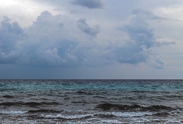 Free download ocean sea sky clouds horizon free picture to be edited with GIMP free online image editor