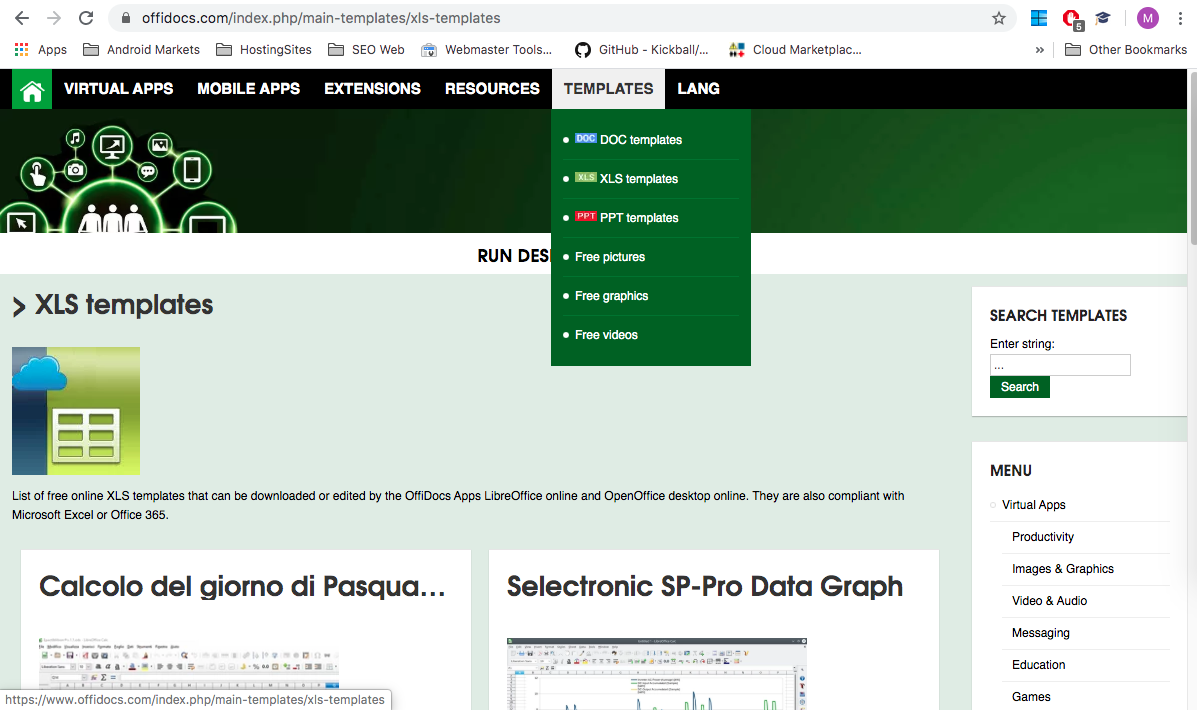 Utiliser des modèles gratuits Microsoft Excel avec OffiDocs