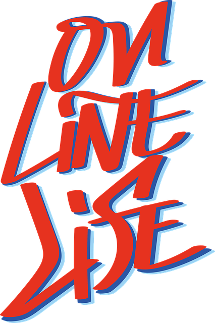 Free download On-Line Life Typography -  free illustration to be edited with GIMP free online image editor