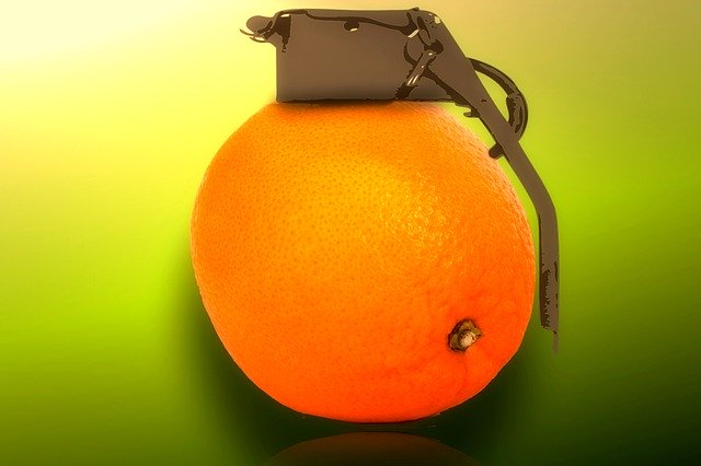 Free download Orange Hand Grenade Vitamins -  free illustration to be edited with GIMP free online image editor