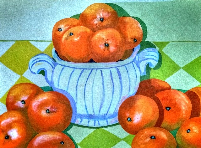 Free download Oranges Painted Bold -  free illustration to be edited with GIMP free online image editor