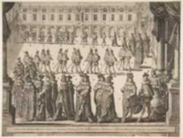 Free download Order of the Chevaliers Marching at Fontainebleau in May 1633 (LOrdre et Disposition du Marcher) free photo or picture to be edited with GIMP online image editor