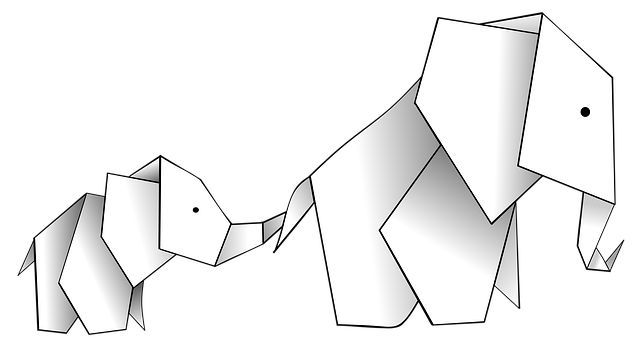 Free download Origami Elephant Animals -  free illustration to be edited with GIMP free online image editor