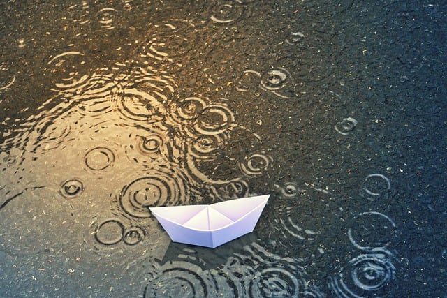 Free download origami origami boat sailing puddle free picture to be edited with GIMP free online image editor