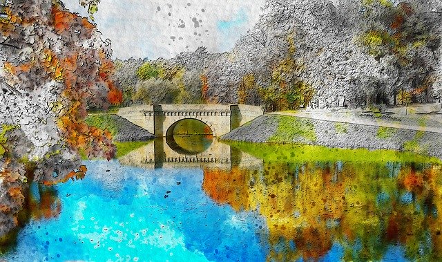 Free download Outdoor Park Bridge -  free illustration to be edited with GIMP free online image editor